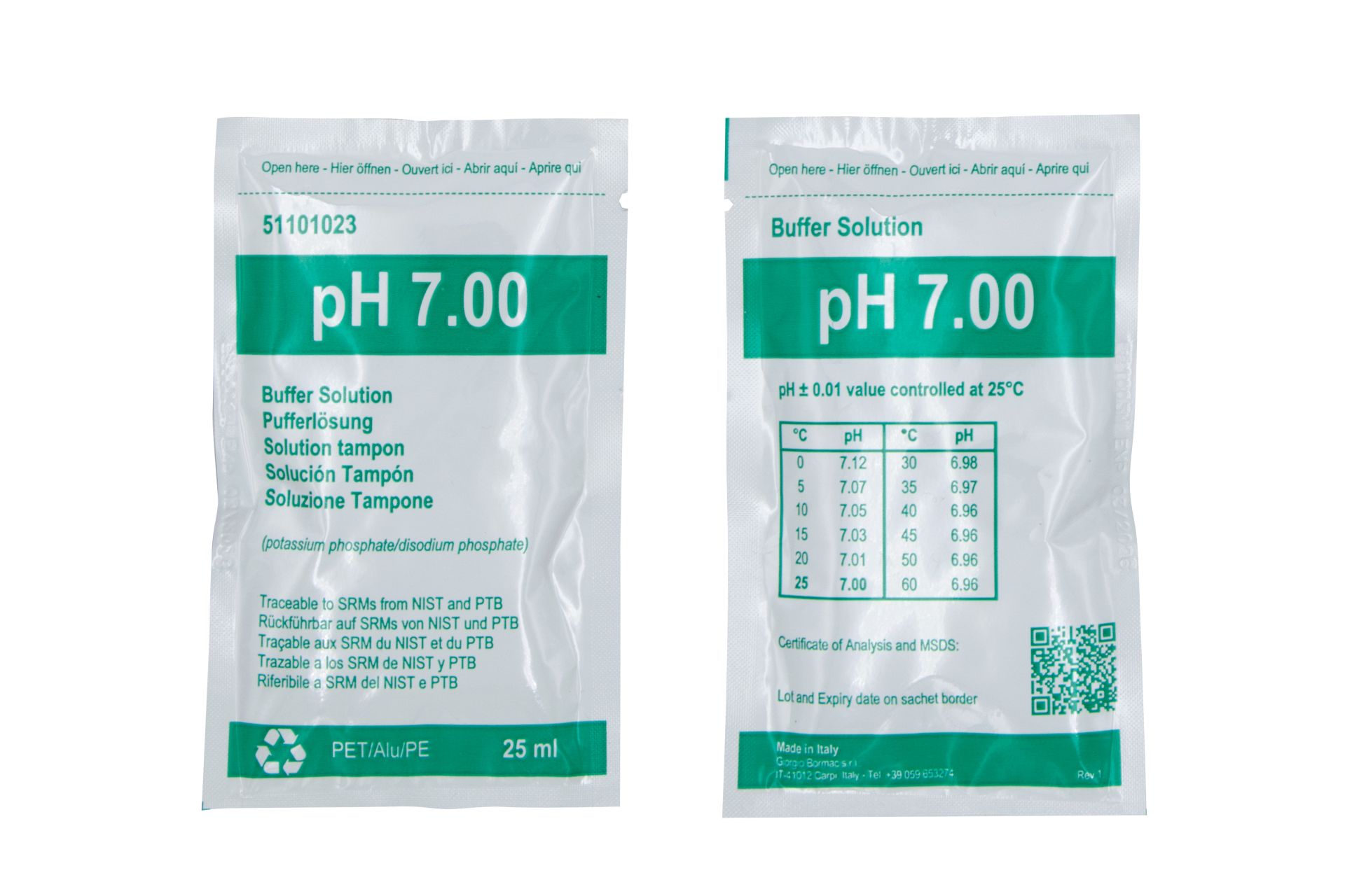 Xs Basic Ph C Buffer Solution Pack With Sachets Of Ml